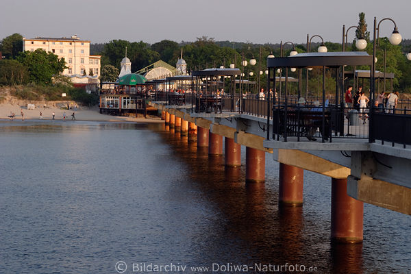 Misdroy Seebrcke Strand Hotel Aurora Ostsee-Ufer Miedzyzdroje