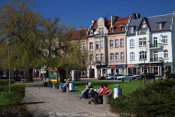 Swinem�nde (Swinoujscie) Stadtpark Senioren B�nke Fr�hlingsbild Reise Erholung