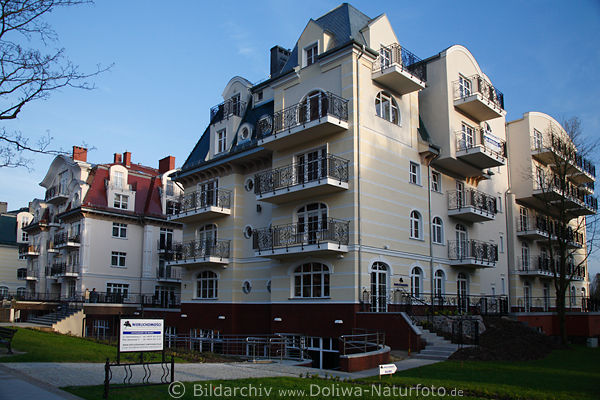 Swinem�nde Promenade-Architektur schicke Immobilien gro�e Villenh�user