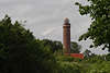 Leuchtturm Funkenhagen 50 m hoch in Foto Aussichtsturm in Urlaubsort am Wanderweg der Leuchttürme