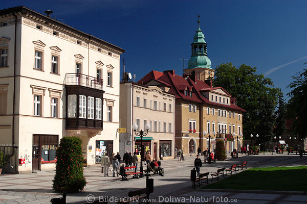 Bad Warmbrunn Piastowski-Platz Stadtzentrum an Schaffgotsch-Residenz