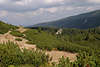 47314_ Wälder im Bergtal Roztoka Stawianska mit Blick zum Schutzhütte “Murowaniec” in Foto am Wanderweg