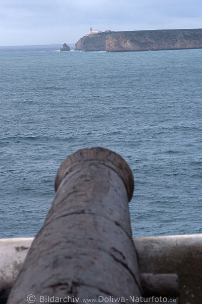 Fortaleza de Sagres Festung Ponta de Sagres Abwehrkanone