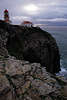 Cabo de S. Vicente Leuchtturm Foto an schroffen Felsen im Atlantischen Ozean Wasser, Stimmungsfoto