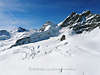 Aletschgletscher Foto Berner Alpen Schneegipfel Winterbild Jungfraujoch grandiose Bergwelt