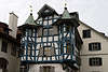 600710_ Blaues Haus Foto in St. Gallen Stadtansicht, Schweizer Stadt Sankt Gallen Architektur in Reisebild