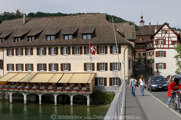 Stein am Rhein Brcke historische Altstadt am Schweizer Nordufer