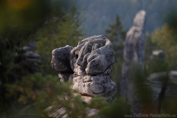 bizarres Felsengebilde Prachovske skly Felsenstadt Sandsteintrme