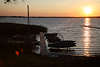 Sonnenuntergang über Wasser Strand Lasmiady See in Masuren Malinówka Mazury Landschaft