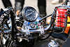 54424_ Bike Lenkrad im Lederlook, Harley-Maschine Foto Tachometer, Dosenhalter aus Sicht des Fahrers