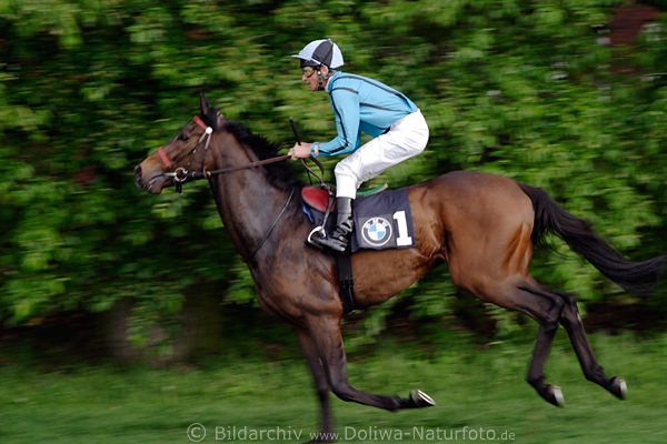 Adrie de Vries der Star Jockey auf Grand Harbour aus Grossbritanien Galopp