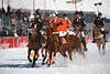 Schneepolo Ballduell Aktionsbild Pferde Reiter Polo-Cup Sankt Moritz 901299 dynamisches Pressefoto