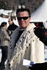 902478_ Prinz Marcus von Anhalt im weißen Pelz Fotoportrait in St. Moritz beim Poloevent auf Schnee