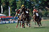 Polo-Chukker Foto rennende Pferde Reiter mit Stick am Ball Polomatch Aktion in Galopp