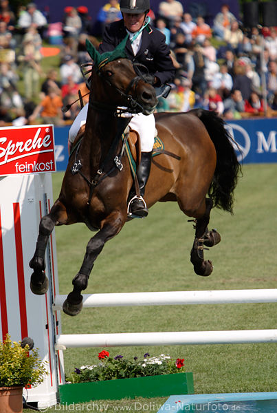 Flugsprung Reitbild Wassergraben Dynamik Bernd Schulze Topphoff Pina Colada 34 Speed-Derby