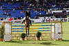 Hürdensprung Michael Whitaker Reiter Pferd Portofino GB Foto vor Arena-Publikum