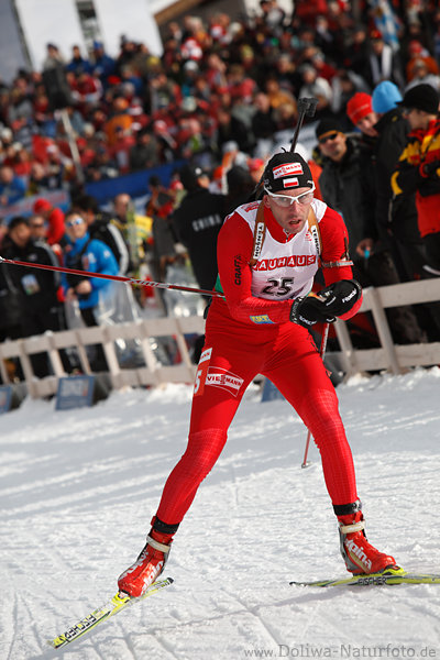 Tomasz Sikora (Polen) Biathlon Weltcup Skistar Aktionportrt in Hochfilzen