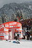 Hochfilzen Biathlon Start-Zelt in Stadion Winterarena Tribüne-Zuschauer vor Schneewald