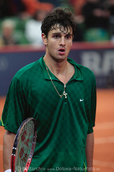 Mario Ancic der Tennisprofi aus Croatien, Foto im 2 Satz bei ATP Masters Viertelfinale