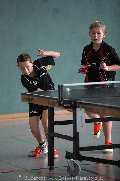 Tischtennis Kreismeister im Doppel Dominik Frster mit Malte Lippert