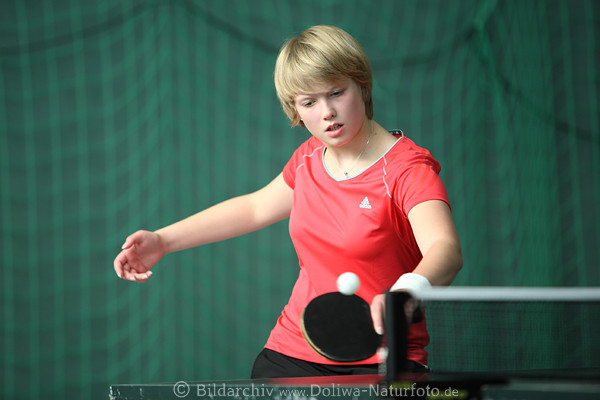 Marie-Theres Speck Foto, Tischtennis Mdchen Aktionbild, SV Schlern Spielerin