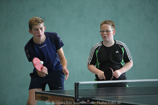 Meyer-Steinhoff Doppel Foto Schler A Tischtennis Matchbild Christian-Felix Vice-Kreismeister Sportbild