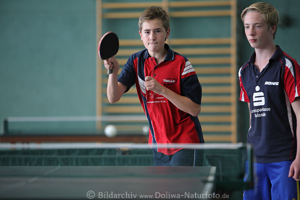 Doppelduo Sperlich-Beierbach Foto Tischtennis Siegerpaar Sportportrt Simon-Dominik Matchbild
