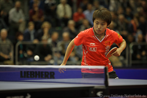 Yue Guo Tischtennis Olympia-Dritte China h�bsches M�dchen
