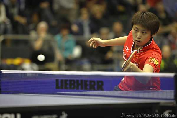 Guo Yue China-Tischtennis h�bsches M�dchen