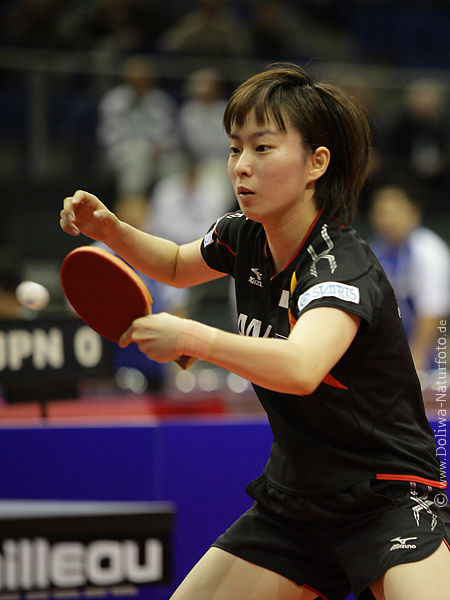 Ishikawa Tischtennisfoto Japan Olympia-Vierte im Einzel hbsche Kasumi