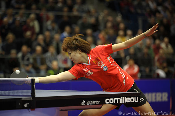 Li Xiaoxia Aktionfoto China Olympiasiegerin, Weltmeisterin