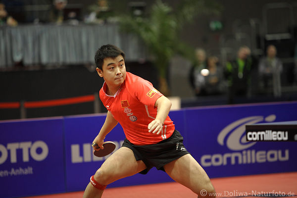 Wang Hao photo China Penholderspieler Vorhandschuss