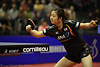 Fukuhara Foto Ai Tischtennis Schlger Ballannahme mit Rckhand Japanerin Spielpose