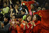 1106831_China weibliche Fans Tribüne Foto anfeuern Pingpongstars im World Team Cup Finale