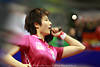 Chinesin Ning Ding Tischtennis Olympia-Champion