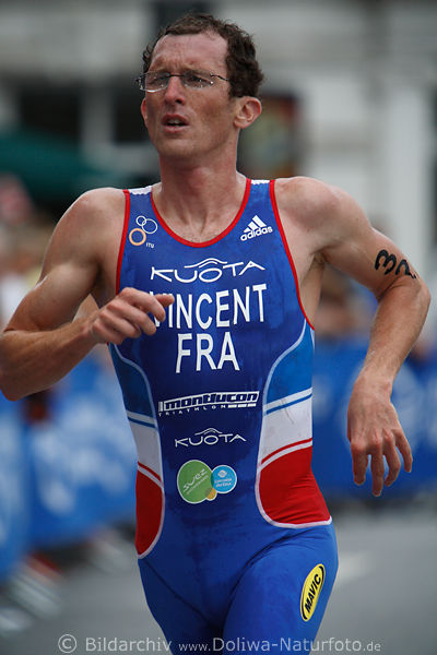 Yohann Vincent WM-Laufportrt Frankreichs Athlete Triathlon