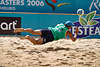Beacher-Star Riccardo Lione Ballflug Foto über Sand