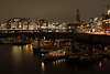 Hamburg Baumwall City Kajen Nachtlichter ber Binnenhafen Wasser Boote Port Michel Blick