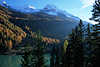 0797_Zufrittspitzen Gipfel im Schnee Alpen Naturbild ber Berghnge Lrchenwald Herbstfoto Sdtirols Martelltal