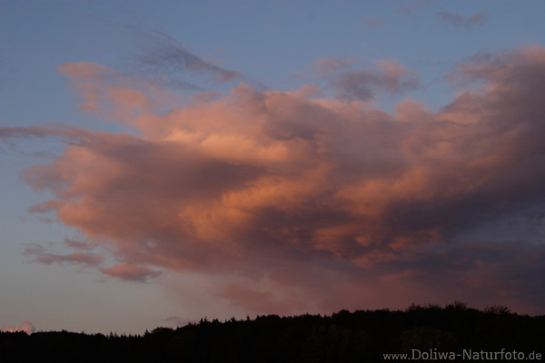 Rote Gewitterwolke in Wind am Himmel Wetter Abendstimmung