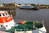 Geestekai Bremerhaven Weserfähre Schiff nach Blexen Foto Reisefähre nach Nordenham