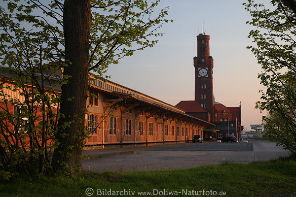 Steubenhft Hapag-Hallen Foto am Aussichtsturm ber Amerikahafen in Cuxhaven