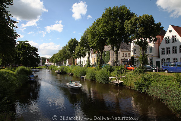 Frstenburggraben Gracht Ufer Wallpanorama Friedrichstadt Huser