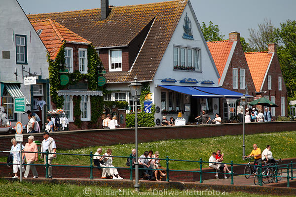 Greetsiel Deichwege Huser Promenade Deichtreppen Ferienidylle Sielhafen Urlauber
