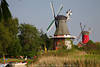 802630_Windmühlen Zwillinge Bild, Holländer-Galeriemühlen, Greetsiel Landschaftsfoto