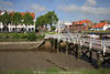 Taning Eiderbrücke Schlick Ebbe Wasserkanal Landschaft Foto historischer Hafen Tönning