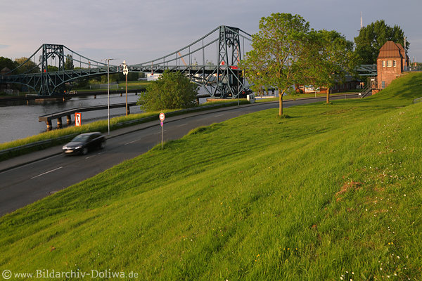 Wilhelmshaven Ems-Jade-Kanal Grünufer Frühling vor Kaiserbrücke Panorama Wilhelmshaven Ems-Jade-Kanal Grünufer Frühling vor Kaiserbrücke Panorama