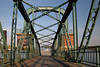 Metallgerüst Nassaubrücke in Wilhelmshaven Foto Jadebusen Port historische Pontonbrücke