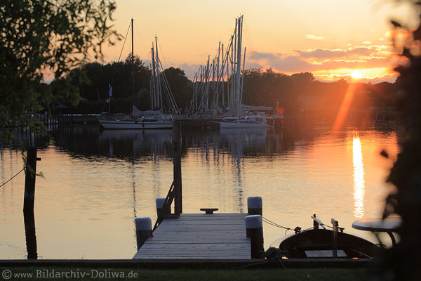 Arnis Schlei Sonnenuntergang Foto Wasser Abendstimmung Bild am Ostseefjord