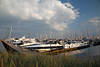 Jachthafen Grmitz Ostsee Wassersteg Boote Wolkenstimmung Foto 230587 Segelmaste in Abendlicht